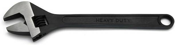 Aldeco 8" Adjustable Spanner – Precise Jaw Fit, Anti-Slip Handle Grip Single Sided Open End Wrench