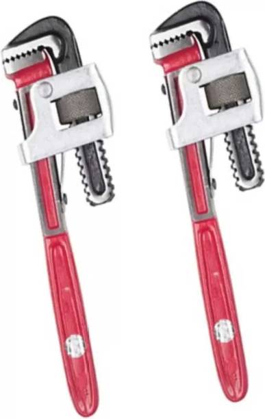 WallVilla Heavy Duty 14 Inch Pipe Wrench Set of 2 Adjustable Single Sided Pipe Wrench