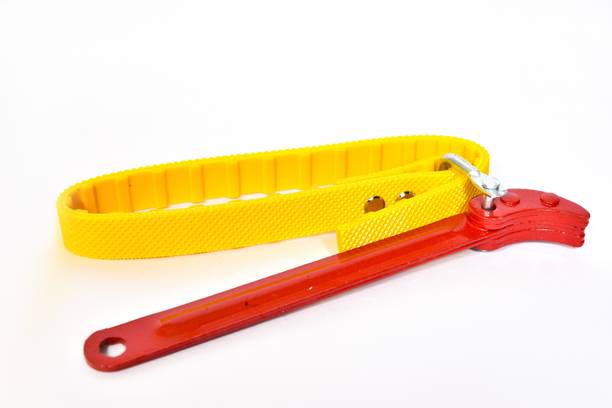 BALRAMA 9"inch Belt Wrench Oil Filter Puller Strap Spanner Chain Single Sided Pipe Wrench