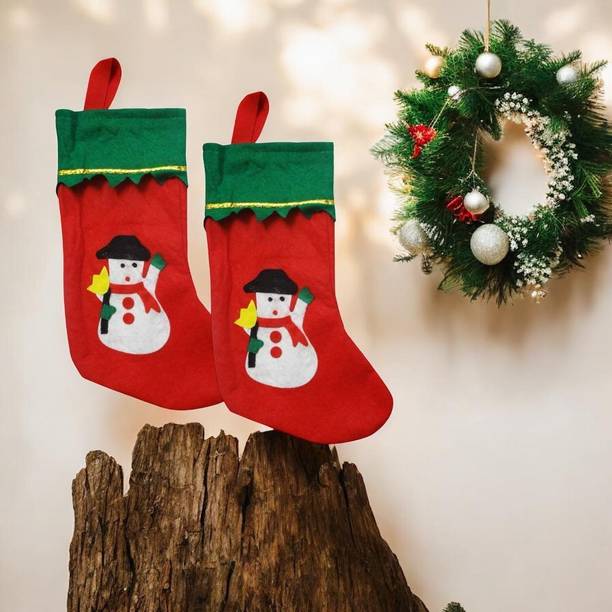 ASV FASHION ENTERPRIESE Christmas Santa Clause Design Stockings pack of 3_23 Christmas Stocking