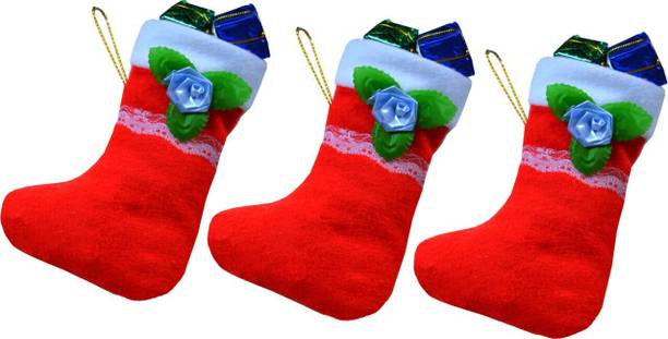 ASV FASHION ENTERPRIESE Christmas Santa Clause Design Stockings pack of 3_23 Christmas Stocking