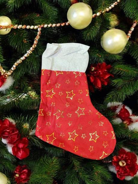 Brown Leaf Christmas Shocks Stocking Christmas Party Christmas Sack