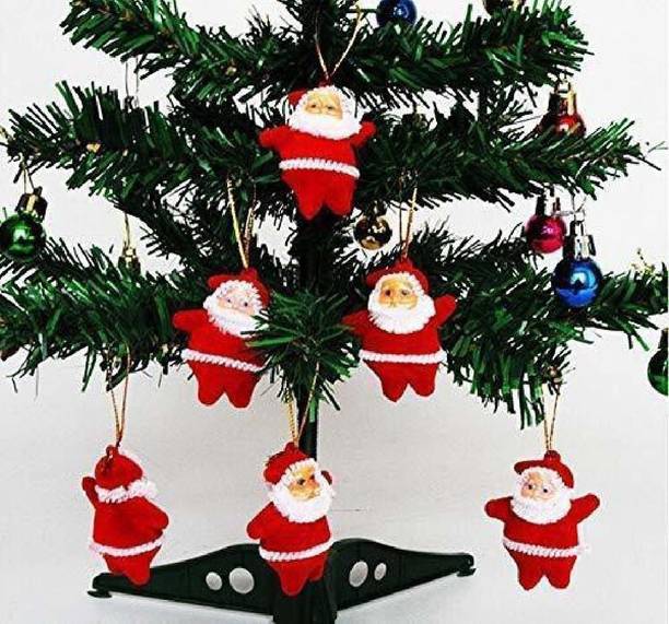 RKY Small Santa Claus for Christmas Tree Decoration Hanging Ornaments 30 mm Santa Attire