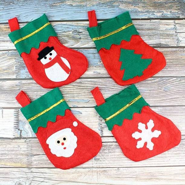 Flipkart SmartBuy Santa Claus Stuffed Socks Door Wall Hanging for Christmas Decor Christmas Stocking
