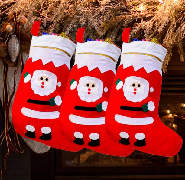 ME&YOU Xmas Decorative Stockings | Christmas Hanging Stocking (Pack 3) Christmas Stocking