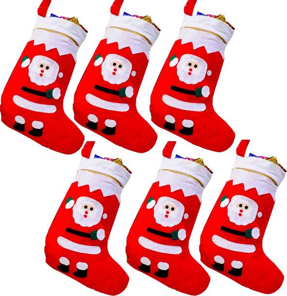 VE AND YOU Christmas Santa Clause Design Stockings pack of 6_55 Christmas Stocking
