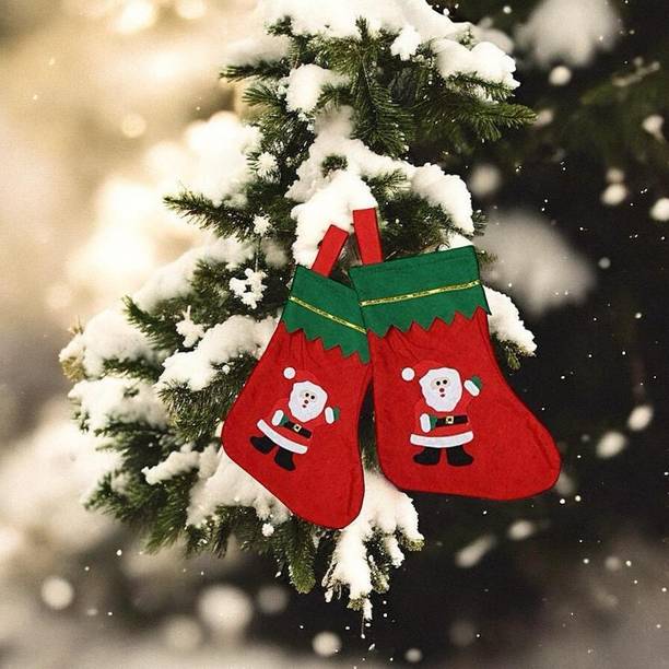 ASV FASHION ENTERPRIESE Christmas Santa Clause Design Stockings pack of 3_23 Christmas Stocking