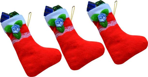 ASV FASHION ENTERPRIESE Christmas Santa Clause Design Stockings pack of 3_23 Christmas Stocking