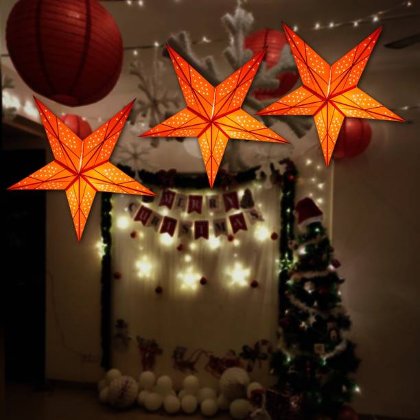 ME&YOU Hanging Star for Decoration 16Inch-pack3 Hanging Star Pack of 3