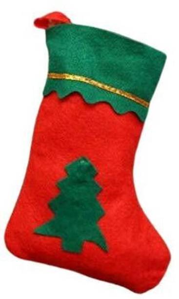 Vibgyor Products New_Santa_Claus_Socks Hanging Ornaments Pack of 1