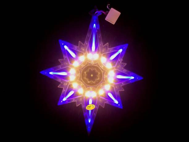 MDT India Multicolor LED Christmas Star SUPERNOVA-8C Hanging Star Pack of 1