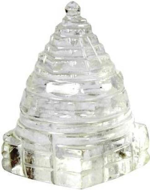 BHM Collectiom Sphatik Shree Laxmi Meru Yantra /Crystal shri Yantra 100% Pure for Pooja Glass Yantra