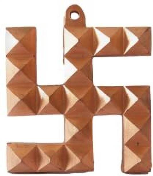 The Spiritual Living Copper Swastik for Door | Pyramid Swastik for Home | Vastu & Spiritual Items Copper Yantra