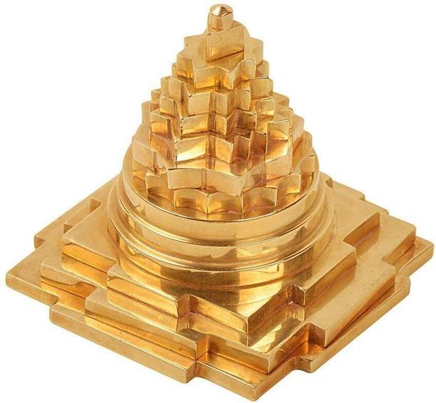 EliteTouch Shri Laxmi gemstone gomti yantra wealth pyramid Yantra, Lakshmi Kuber Yantra Brass Yantra
