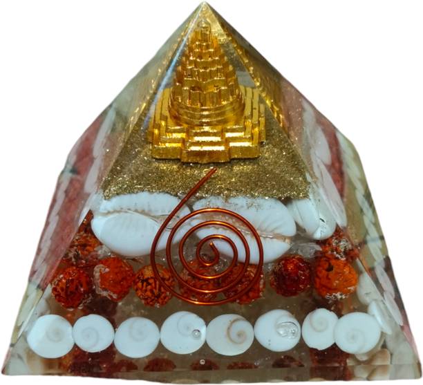 Dhvani Orgonite Pyramid Laxmi Yantra Crystal, Stoneware Yantra