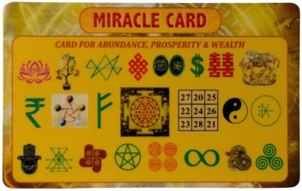 SVV ORGANICS 24 Miracle Wealth Abundance Yantra Card PP (Polypropylene) Yantra