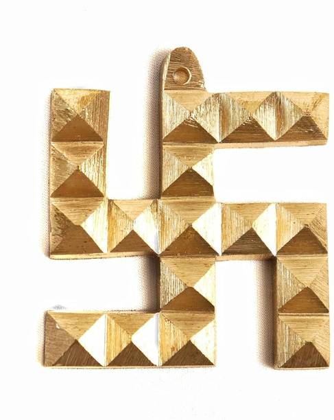 The Spiritual Living Brass Swastik for Door | Pyramid Swastik for Home | Vastu & Spiritual Items Brass Yantra