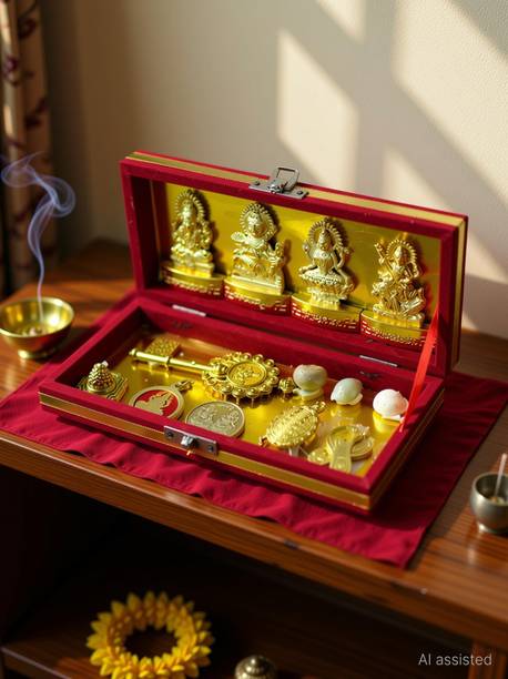 Gokulshoppe Laxmi Kuber Dhan Varsha Bhandari Yantra Brass Yantra