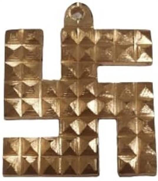 The Spiritual Living Copper Swastik for Door | Pyramid Swastik for Home |Vastu & Spiritual Item - 2" Copper Yantra