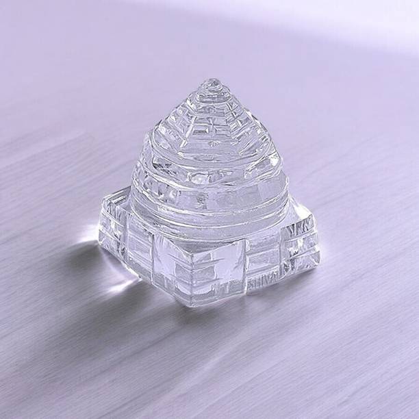 Shopsavvy Original Clear Crystal (Sphatik) Shree/Shri Yantra_YNT-2P_003 Crystal Yantra