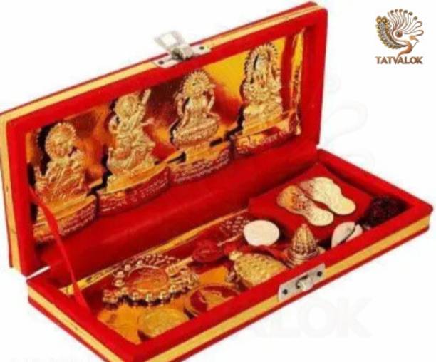 TATVALOK Shri Dhanlaxmi Shri Kuber Bhandari Yantra Wealth,Prosperity&FortuneEnergizedTool Brass, Crystal Yantra