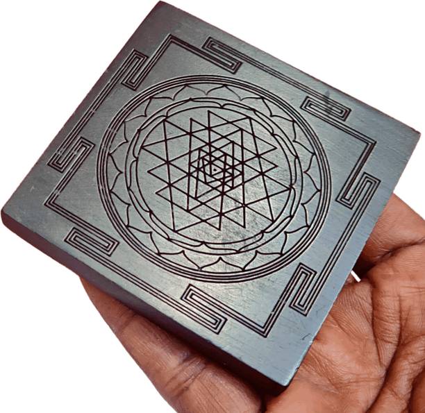 aalayam selveer Karungali Shri Yantra 3x3 Inches Wooden Yantra