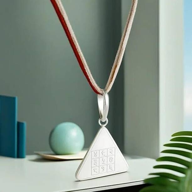 Trishakti Siddha active Surya pyra Yantra Pendant Energised Locket Silver, Standard Silver Yantra