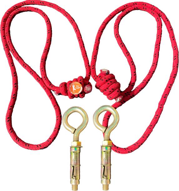 The Yogis Yogis Iyengar Yoga Ropes (Two Ropes) [Free-2 Round Fasteners] Cotton Yoga Strap