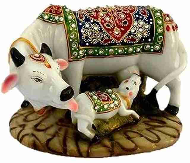 Decorative Cow and Calf Big Statue, Kamdhenu Desig