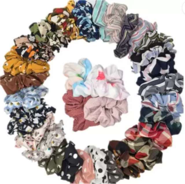 Multicolor - Handmade Rubber Band/Scrunchies (Set of 5) 13 main image 1