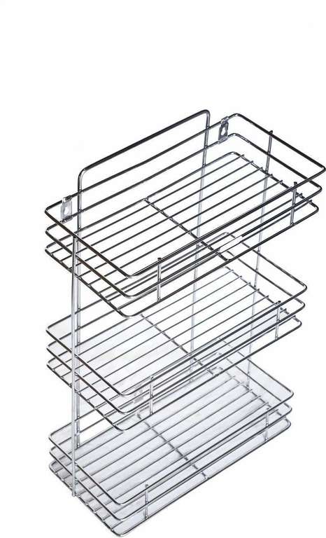 Three Layer Storage Rack Multipurpose 3 Layer Storage Wall Mounted Kitchen Steel Kitchen Rack ...
