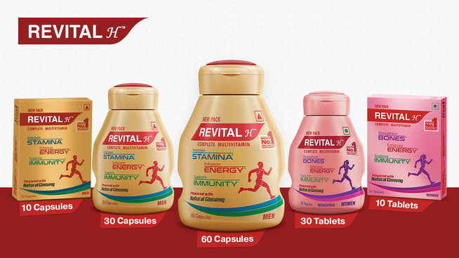 Revital H Multivitamin For Men With Natural Ginseng, 10 Vitamins ...