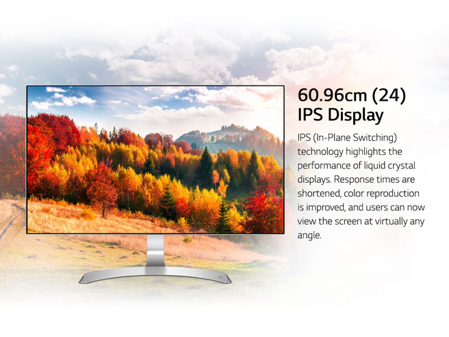 LG 68.58 cm (27 inch) Full HD LED Backlit IPS Panel White
