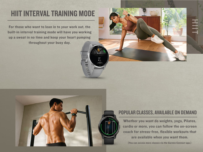 Smart Watch Best Fitness Tracker For Hiit Workouts Exercise Garmin - Main Image