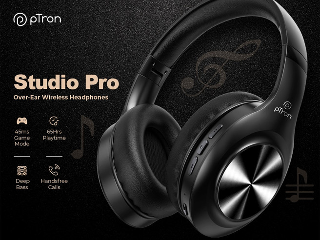 Ptron High Bass Headset PTron Boom Ultima 4D Deep Bass Stereo