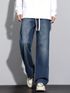 CLASSIC TORCH Men Wide Leg Mid Rise Black Jeans - Image 8
