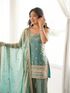 LOKITA WORLD Royal Grace Women's Embroidered Frendy Silk Kurta Set Embroidered Kurta, Sharara & Dupatta Set - Image 7