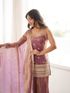 LOKITA WORLD Royal Grace Women's Embroidered Frendy Silk Kurta Set Embroidered Kurta, Sharara & Dupatta Set - Image 8