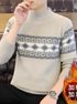 FitIn OutFit Men Self Design Round Neck Multicolor Sweater - Image 8