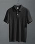Try This Men Colorblock Polo Neck Cotton Blend T-Shirt (White, Brown) - Image 8