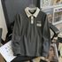 VOIDLINE Men Printed Polo Neck Cotton Blend Beige T-Shirt - Image 8