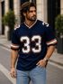 EyeBogler Men Printed Round Neck Polycotton Dark Blue T-Shirt - Image 6