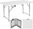 Livzing Height Adjustable Plastic Folding Picnic Table with Metal Frame Plastic Outdoor Table (Finish Color - White, Pre-assembled) - Image 8