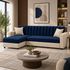WAKESURE Premium Quality Velvet Fabric 6 Seater Sofa (Finish Color - Red & Beige, DIY(Do-It-Yourself)) - Image 8
