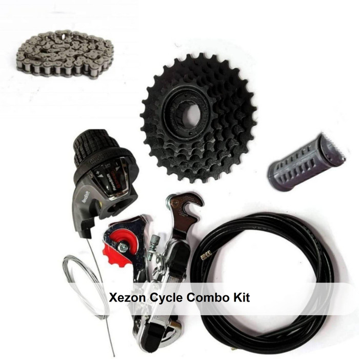 Xezon Cycle Combo Kit 6 Speed Gear Set With Derailleur Freewheel With 116 Link Chain Mountain Bike Racing Bike Road Bicycle Wheel Price in India Buy Xezon Cycle Combo Kit 6