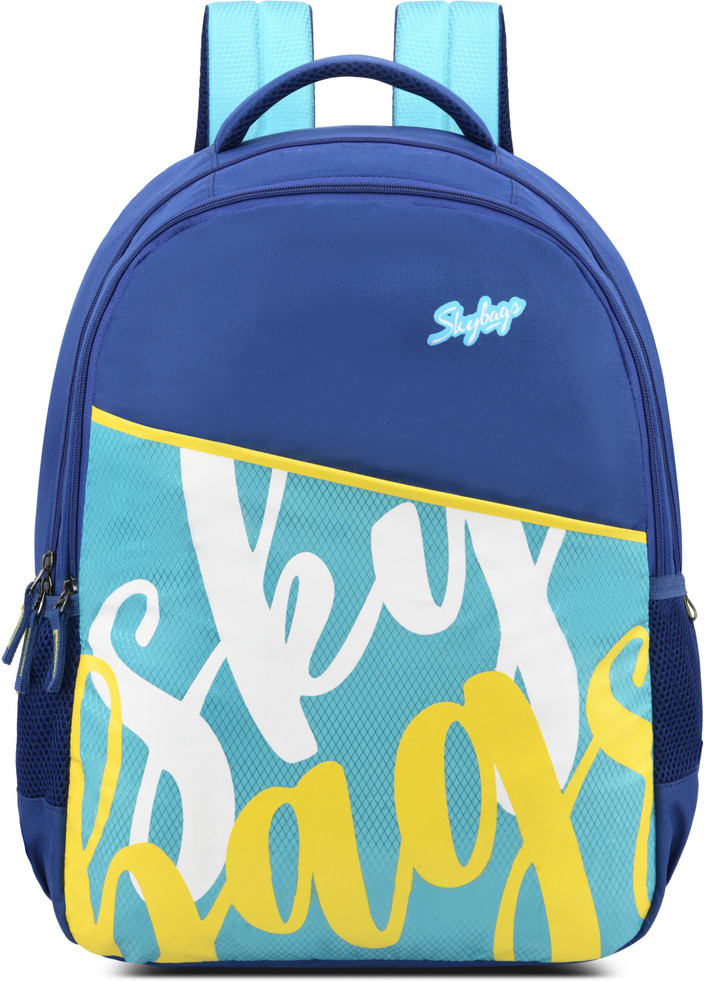 Sky Blue Skybags Waterproof School Bags SKYBAGS NEW NEON 23-06