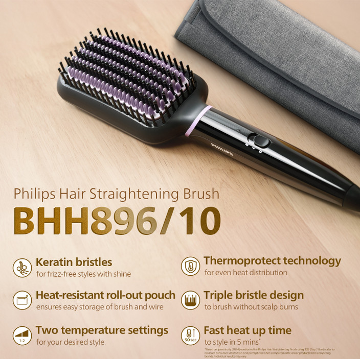 philips electric hair straightening brush