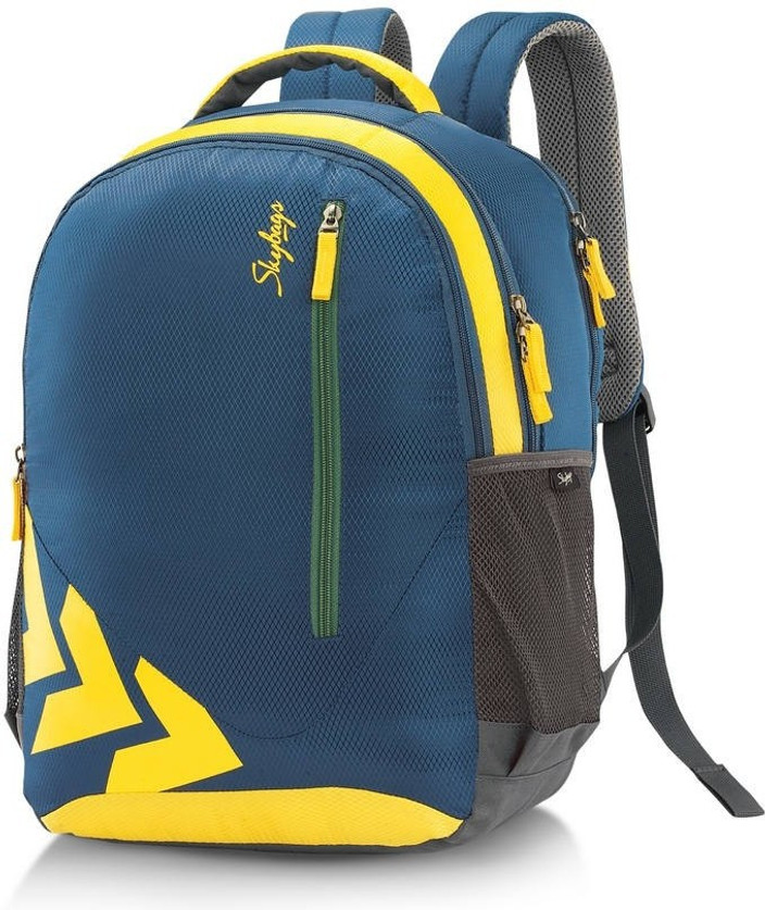 Skybags Blue And Yellow Bag SKYBAGS Pixel 02 31 L Backpack