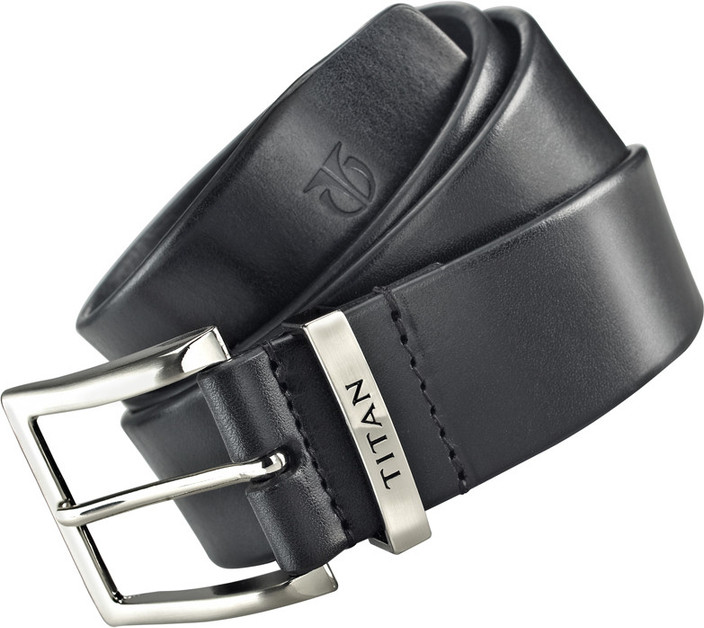 Titan Men Formal Black Genuine Leather Belt Black - Price in India |  Flipkart.com