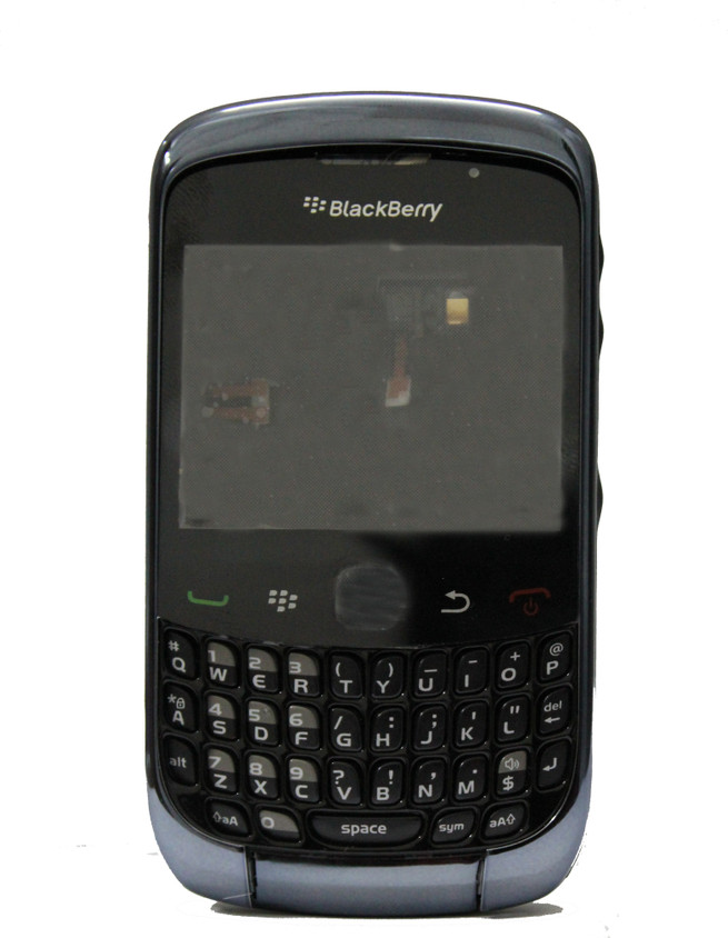 Custodia In Pelle PU Per BlackBerry Curve 8520 E 9300 - Portatele OEM, Colore Nero